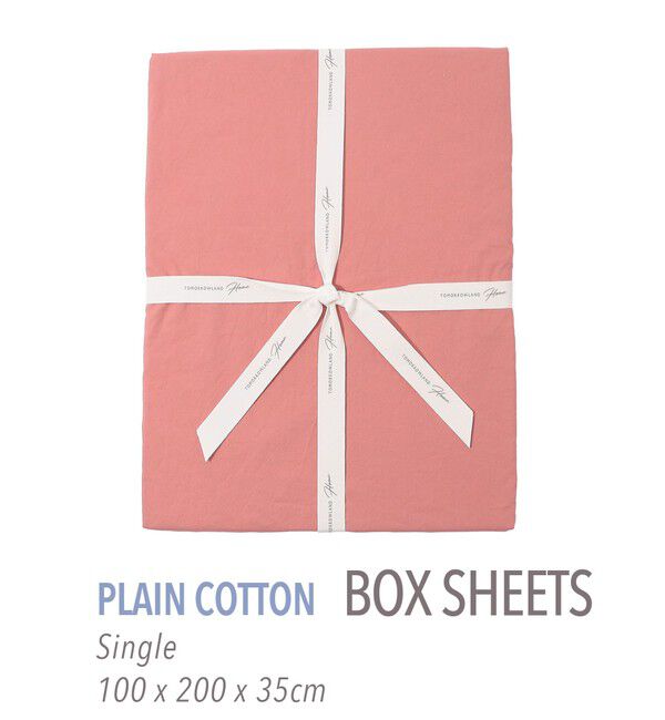 TOMORROWLAND HOME「プレーンコットン ボックスシーツ（シングル）」|その他|47 ピンク