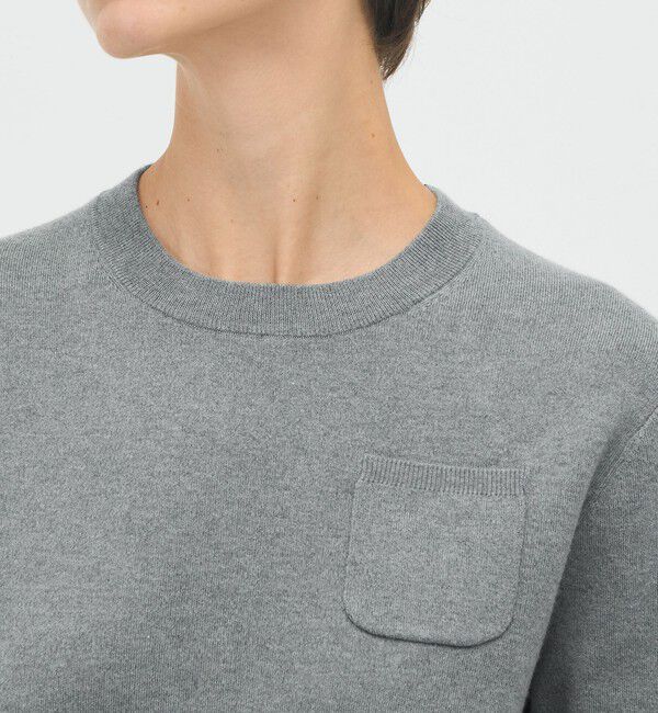 CABaN「コットンカシミヤ ポケットプルオーバー」|ニット・セーター|