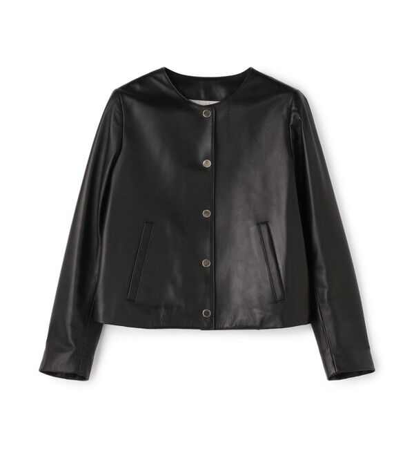 TOMORROWLAND BUYING WEAR「CINQUANTA ノーカラーレザージャケット」|ノーカラージャケット|19 ブラック