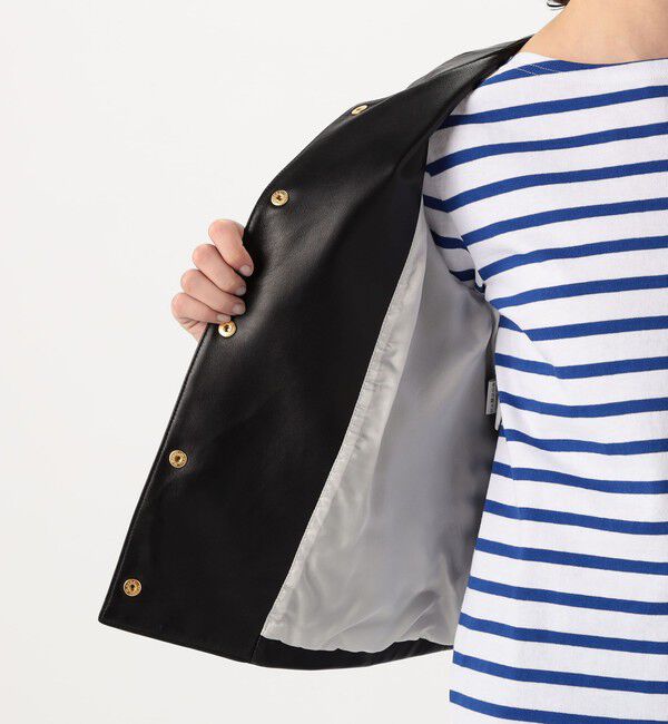 TOMORROWLAND BUYING WEAR「CINQUANTA ノーカラーレザージャケット」|ノーカラージャケット|