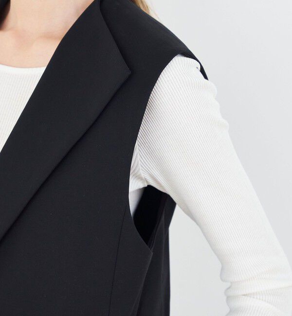 DES PRES「ハイカウントコットンストレッチ ワイドラペルジレ」|ベスト・ジレ|