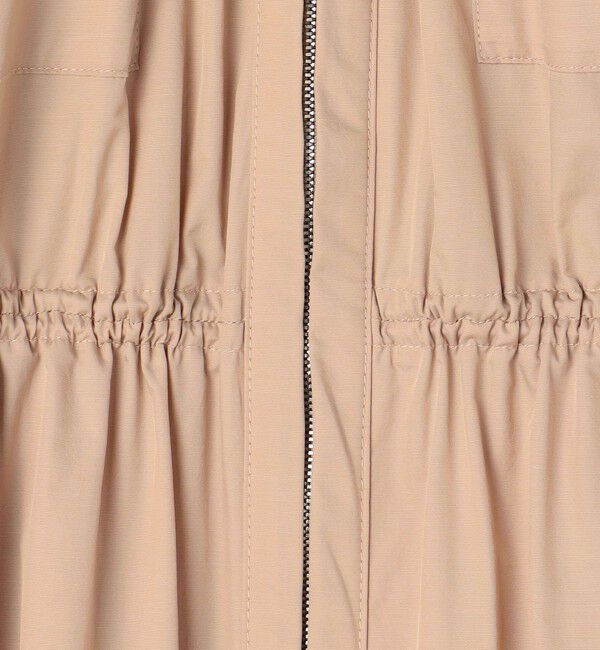 Ballsey「ライトタフタ ジップアップロングコート」|ノーカラーコート|