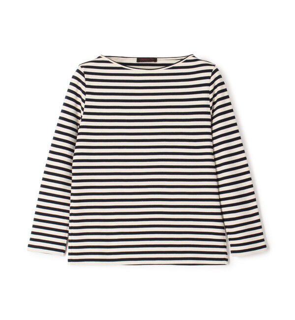 TOMORROWLAND collection「コットンフライスボーダー ボートネックプルオーバー」|Tシャツ・カットソー|69 ネイビー