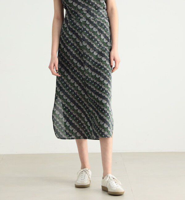 BACCA「スケールプリント ラメミディスカート」|スカート|