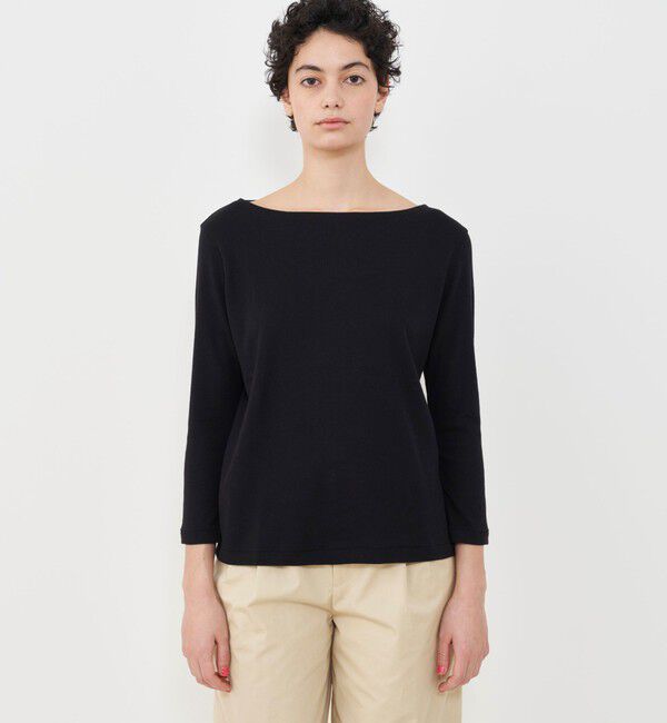 GALERIE VIE「ソフトジャージーリブ ボートネックプルオーバー」|Tシャツ・カットソー|