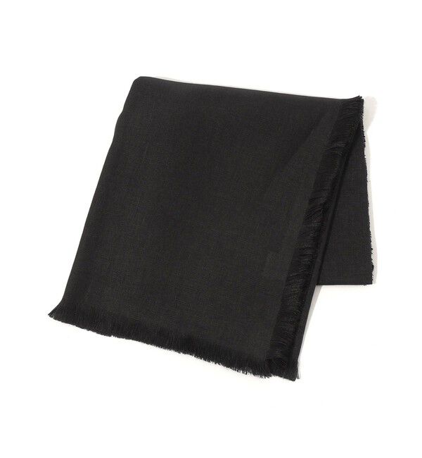 TOMORROWLAND GOODS「ASAUCE MELER リネンドライスクエアストール 」|ストール|19 ブラック