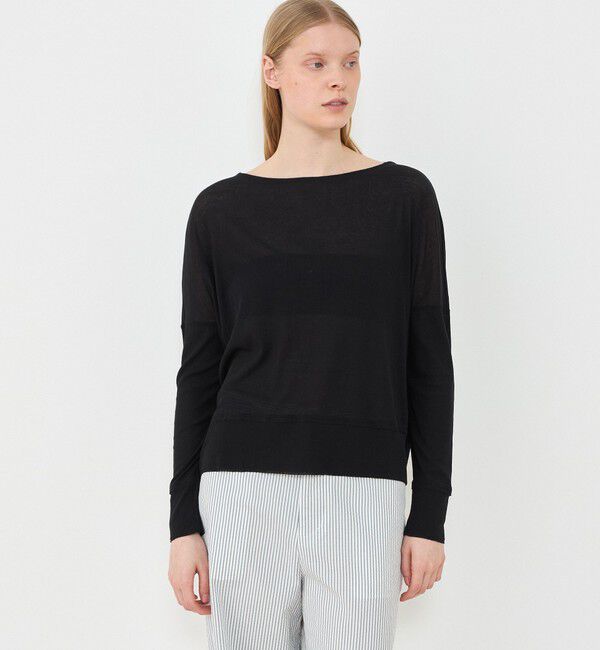 GALERIE VIE「ガーゼフライスジャージー ボートネックプルオーバー」|Tシャツ・カットソー|