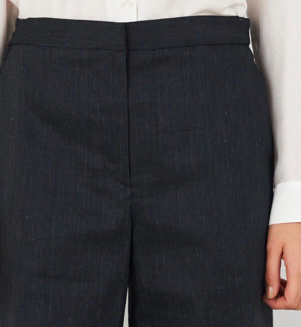 DES PRES「リネンナイロンストレッチ セミワイドパンツ」|スラックス|