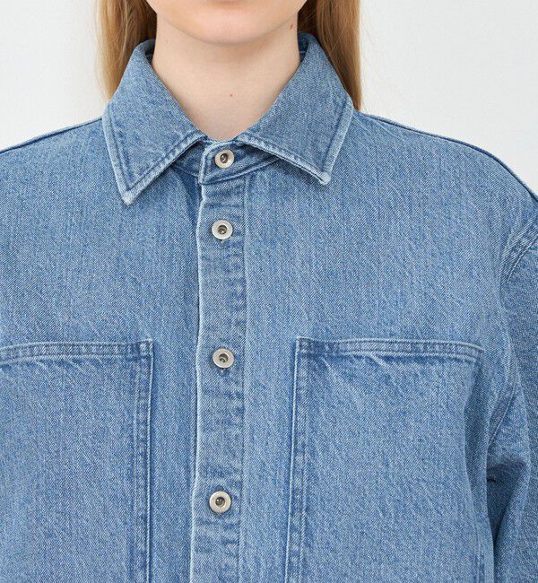 GALERIE VIE「ハイツイストデニム オーバーシャツ」|シャツ・ブラウス|