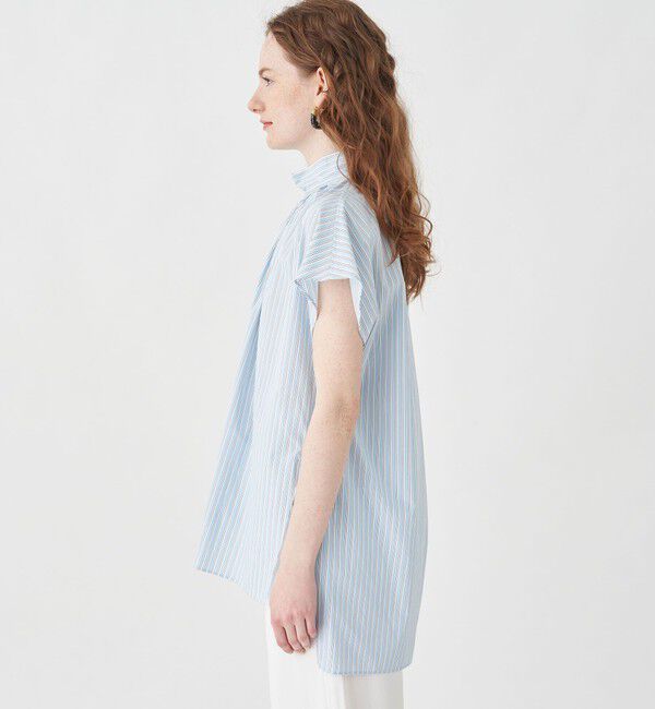 MACPHEE「コットンブロード ハイネックシャツ」|シャツ・ブラウス|