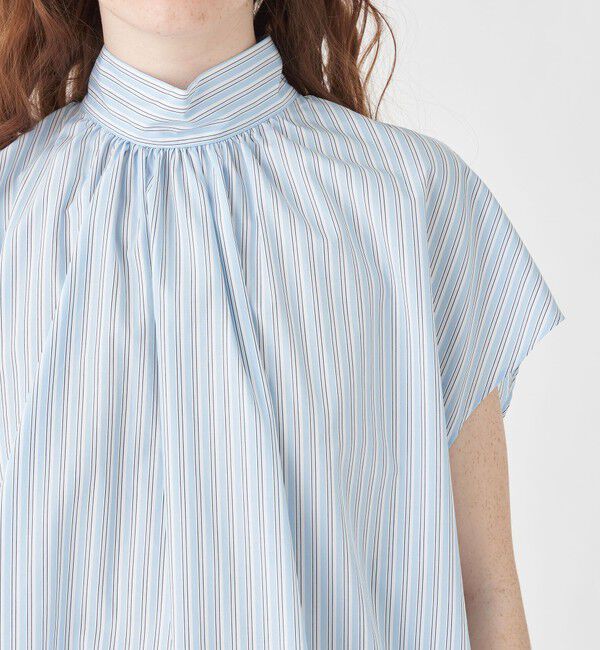 MACPHEE「コットンブロード ハイネックシャツ」|シャツ・ブラウス|