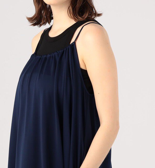 CABaN「キュプラポリエステルジャージー ギャザーワンピース」|ワンピース|