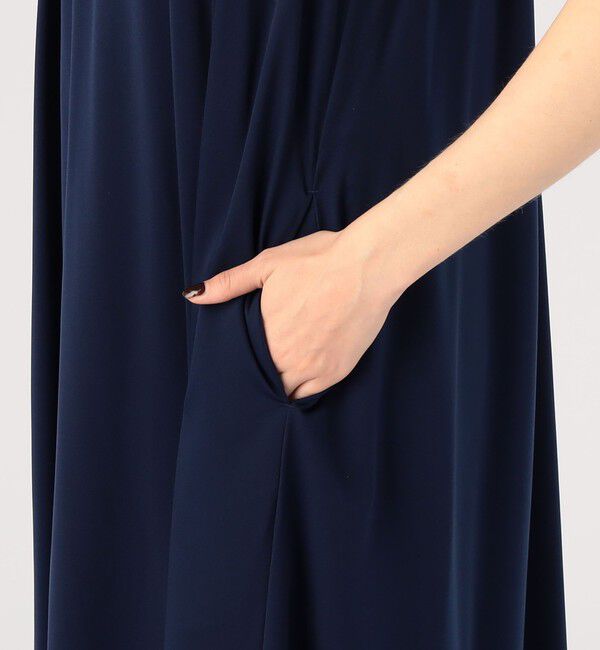 CABaN「キュプラポリエステルジャージー ギャザーワンピース」|ワンピース|