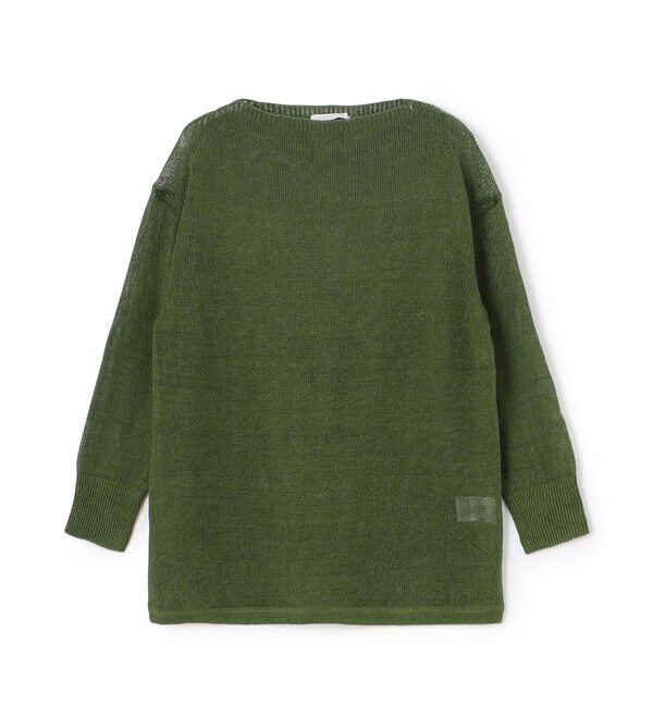 GALERIE VIE「リネンコード バスクプルオーバー」|ニット・セーター|55 グリーン