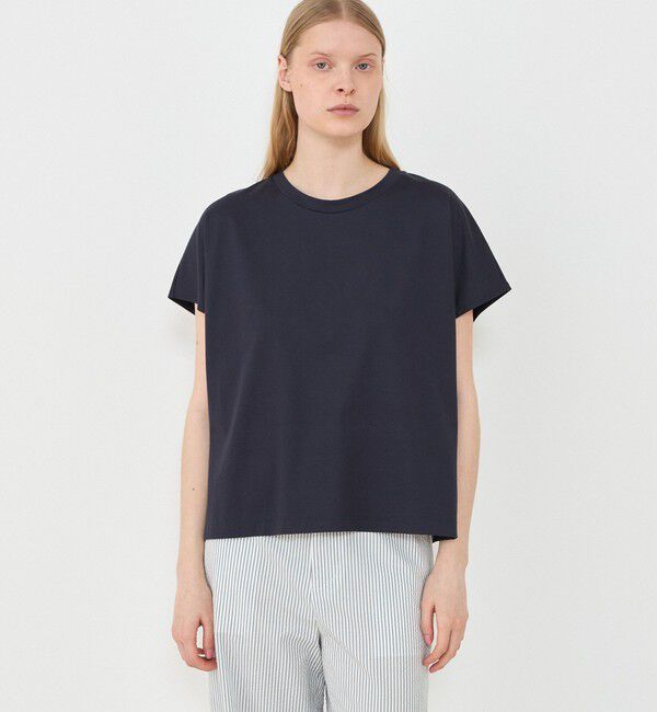 GALERIE VIE「ファインコットン ワイドクルーネックプルオーバー」|Tシャツ・カットソー|