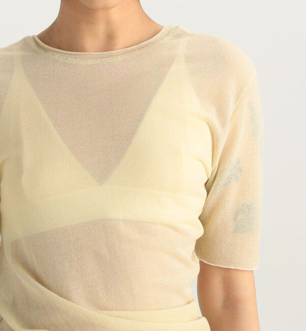 Edition「ツイストシアー ハーフスリーブトップス」|Tシャツ・カットソー|