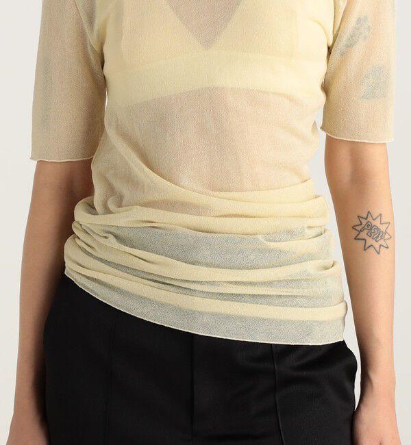 Edition「ツイストシアー ハーフスリーブトップス」|Tシャツ・カットソー|