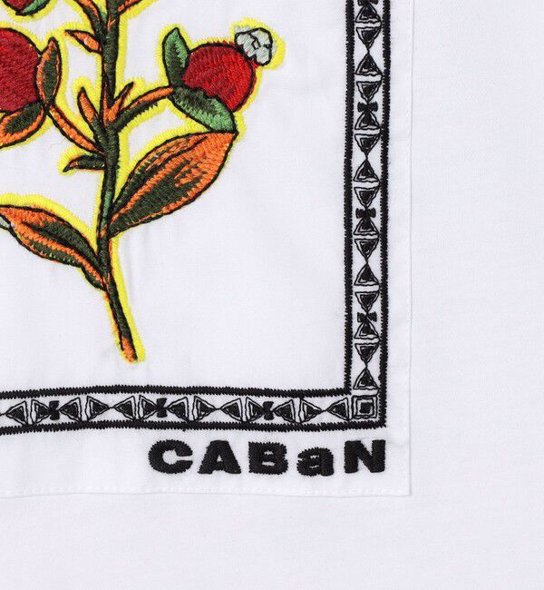 CABaN「CABaN スビンコットン ビンテージフラワーエンブロイダリーTシャツ」|Tシャツ・カットソー|