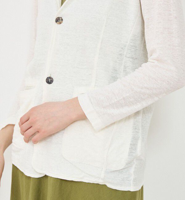 GALERIE VIE「リネンジャージー カーディガンジャケット」|カーディガン|