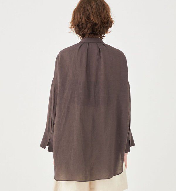 Ballsey「シアーリネン Vテールシャツ」|シャツ・ブラウス|