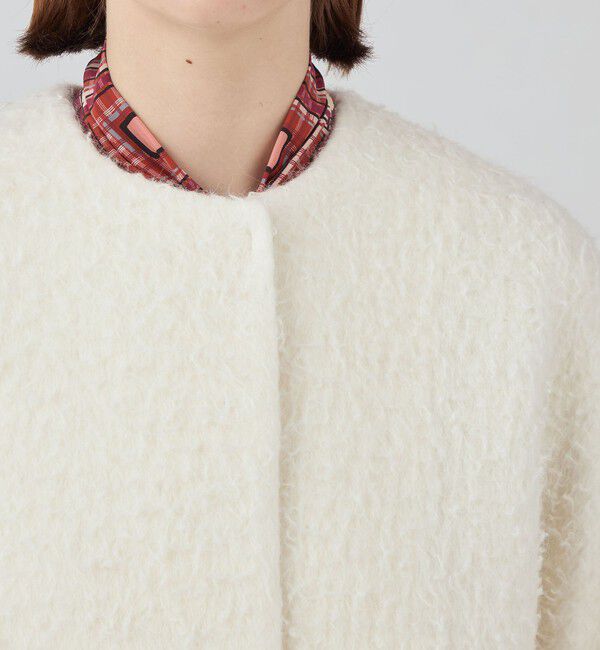 Ballsey「Flora クルーネックコート」|ノーカラーコート|