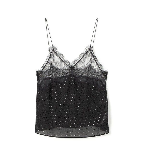 DES PRES「シルクドットプリント  キャミソール」|シャツ・ブラウス|18 ブラック系