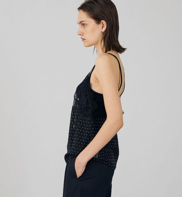 DES PRES「シルクドットプリント  キャミソール」|シャツ・ブラウス|