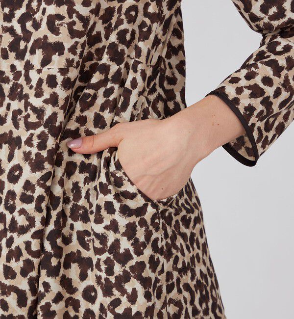 Ballsey「レオパードプリント フレアギャザーワンピース」|ワンピース|