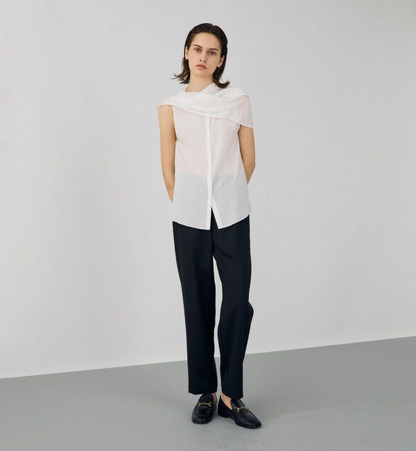 DES PRES「シルクジョーゼット ノースリーブブラウス」|シャツ・ブラウス|