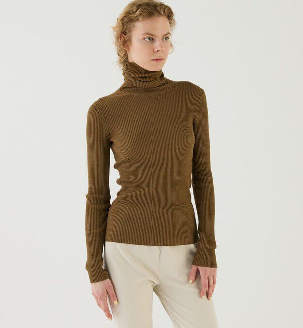GALERIE VIE「プルミエールウールリブ タートルネックプルオーバー」|ニット・セーター|