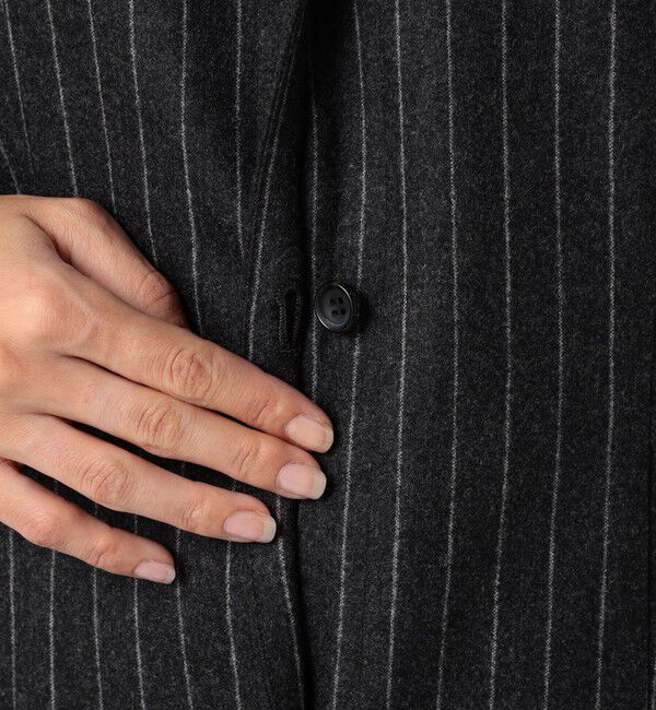 DES PRES「ウールポプリンメルトン ハイネックロングジレ」|ダウンベスト・ベスト|