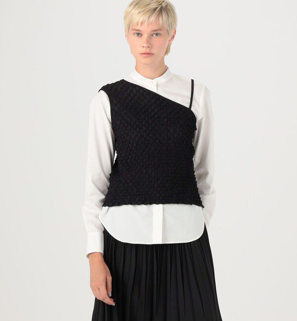 Ballsey「シャーリングジャカード アシンメトリータンクトップ」|タンクトップ|