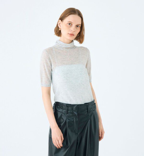 Ballsey「ミニスパンコール ハーフスリーブプルオーバー」|ニット・セーター|