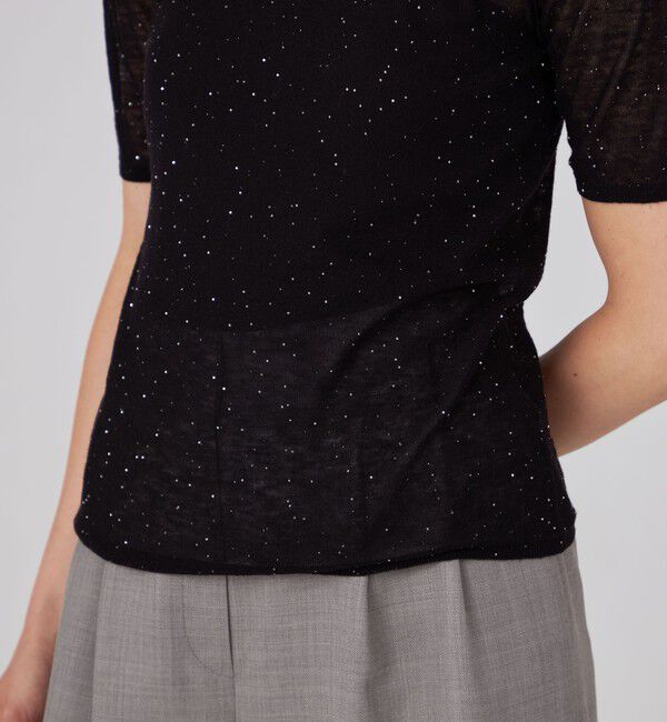 Ballsey「ミニスパンコール ハーフスリーブプルオーバー」|ニット・セーター|