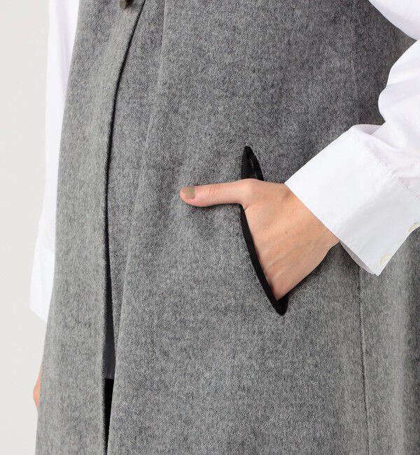 DES PRES「ライトダブルフェイスシャギー ストール付きジレ」|ダウンベスト・ベスト|