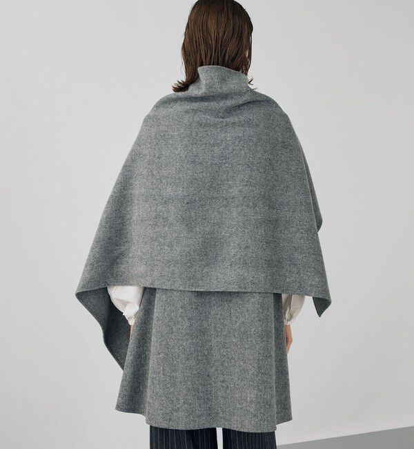 DES PRES「ライトダブルフェイスシャギー ストール付きジレ」|ダウンベスト・ベスト|