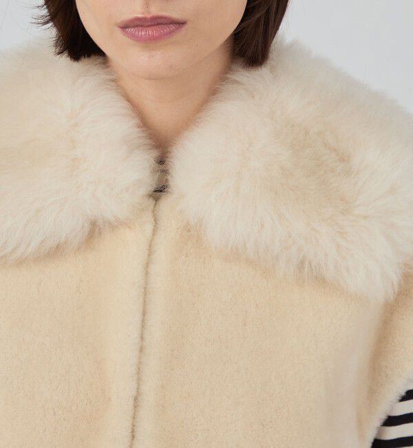 TOMORROWLAND collection「メリノムートン ビックカラージレ」|ダウンベスト・ベスト|