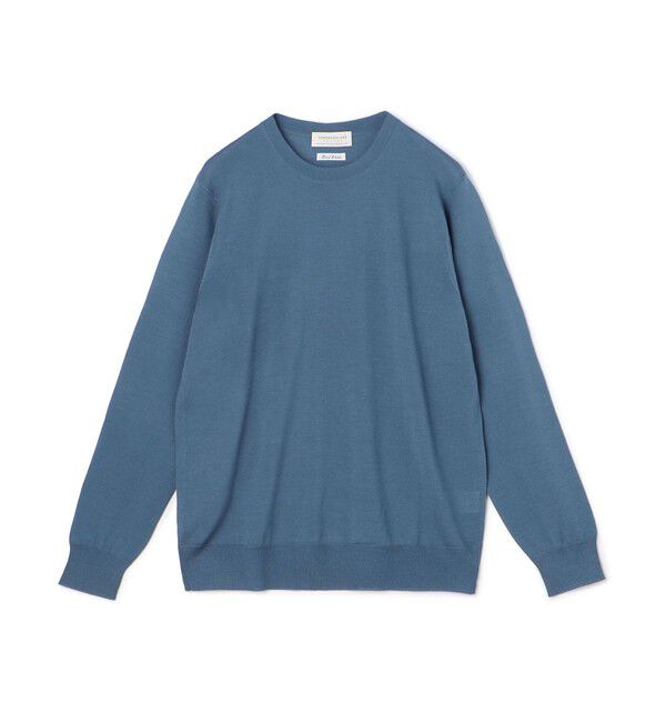 TOMORROWLAND MENS「TOMORROWLAND tricot スーパーファインメリノウール クルーネックプルオーバー」|ニット・セーター|63 ライトブルー