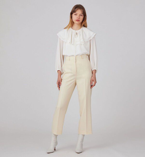 Ballsey「シアートロ ラッフルカラーブラウス」|シャツ・ブラウス|