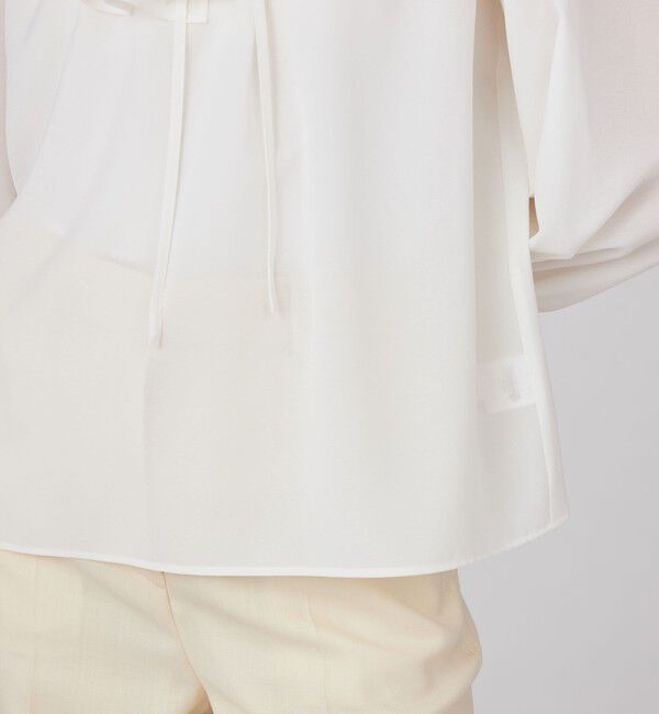 Ballsey「シアートロ ラッフルカラーブラウス」|シャツ・ブラウス|