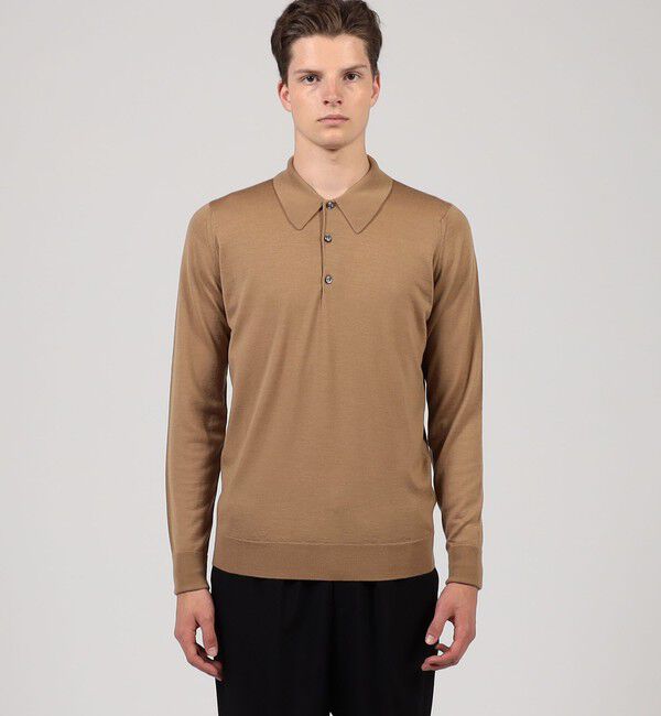 TOMORROWLAND BUYING WEAR「JOHN SMEDLEY 30G EASY FIT ウール ニットポロシャツ DORSET」|ニット・セーター|