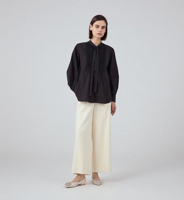 TOMORROWLAND collection「ブラックコンビネーション ボウタイブラウス」|シャツ・ブラウス|