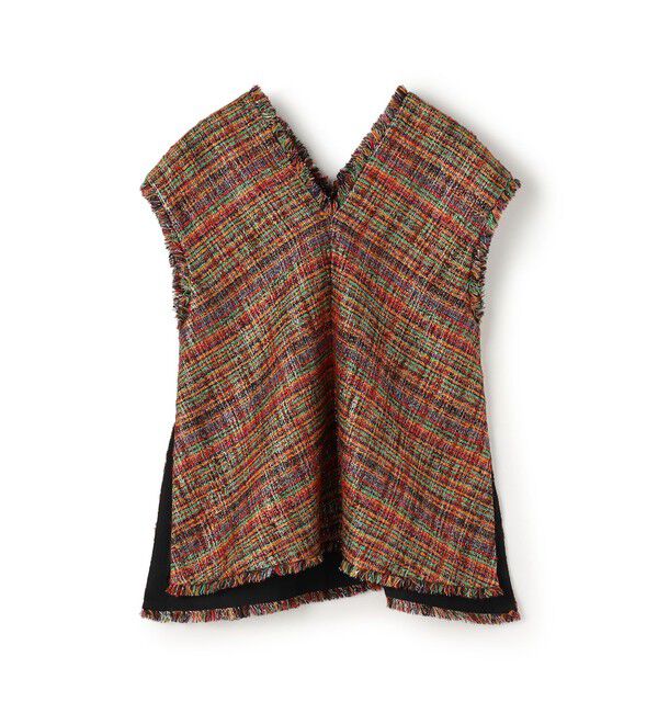 MACPHEE「マルチスパーク Vネックベスト」|シャツ・ブラウス|37 ダークレッド