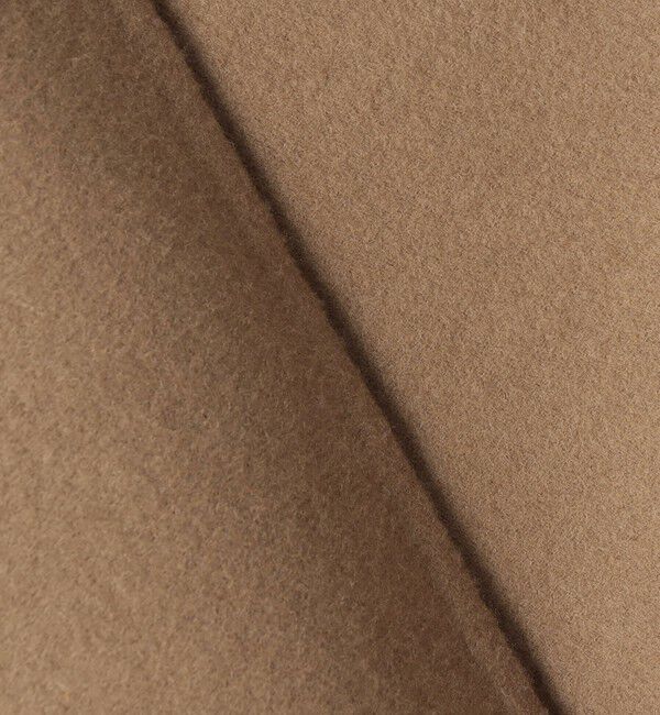 DES PRES「ライトダブルフェイスシャギー ストール付きコート」|ノーカラーコート|