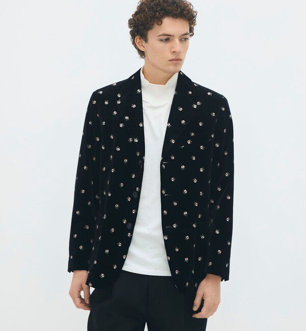 CABaN「CABaN ベロアローズプリント テーラードジャケット」|テーラードジャケット|