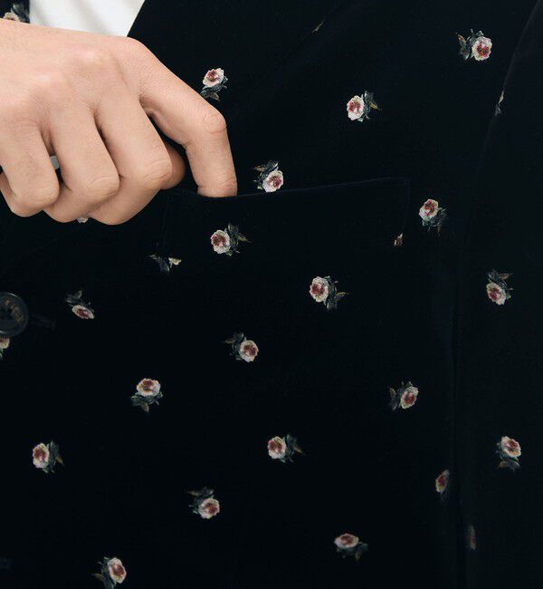 CABaN「CABaN ベロアローズプリント テーラードジャケット」|テーラードジャケット|