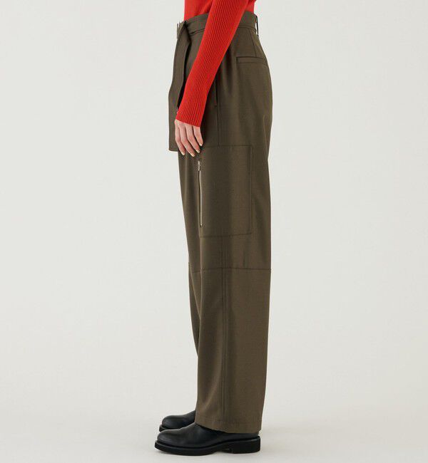 GALERIE VIE「ライトフラノストレッチ  アウトポケットカーゴパンツ」|カーゴ|