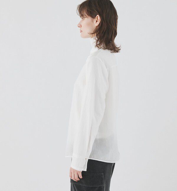 GALERIE VIE「ドロンワークシャツ レギュラーカラーシャツ」|シャツ・ブラウス|