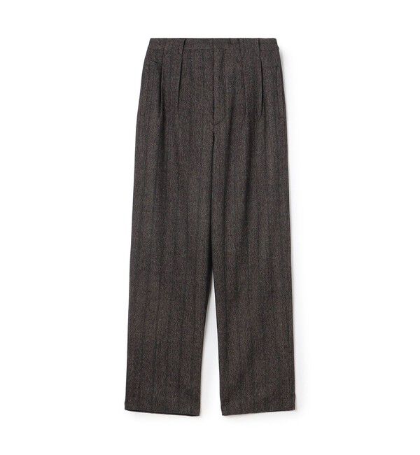 TOMORROWLAND MENS「ウール 2プリーツパンツ」|その他|18 ブラック系