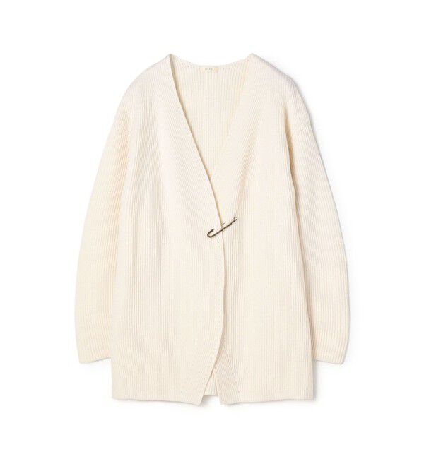 DES PRES「セミウーステッドウール キルトピン付きカーディガン」|カーディガン|11 ホワイト